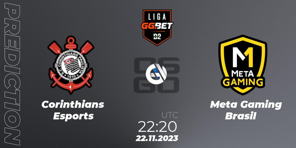 Corinthians Esports vs Meta Gaming Brasil: Match Prediction. 22.11.2023 at 22:40, Counter-Strike (CS2), Dust2 Brasil Liga Season 2