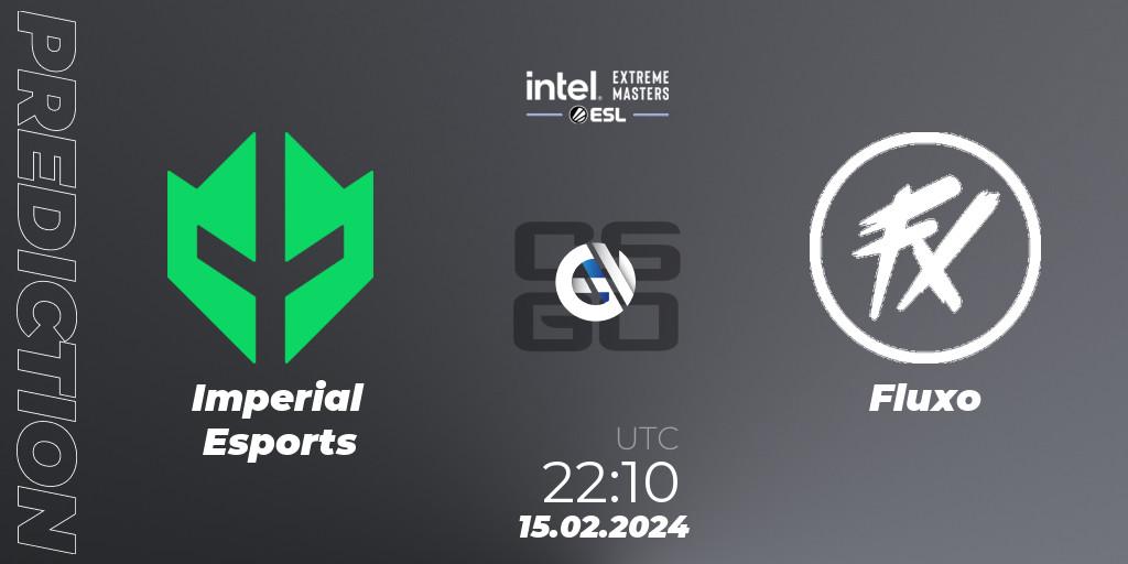 Imperial Esports vs Fluxo: Match Prediction. 15.02.2024 at 22:10, Counter-Strike (CS2), Intel Extreme Masters Dallas 2024: South American Open Qualifier #1