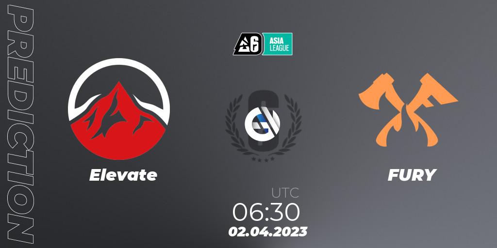 Elevate vs FURY: Match Prediction. 02.04.2023 at 06:30, Rainbow Six, SEA League 2023 - Stage 1