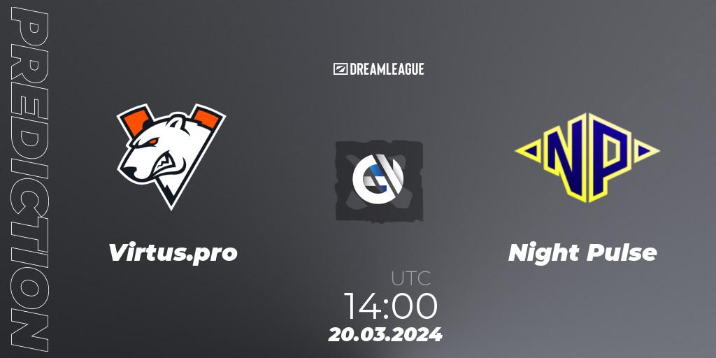 Virtus.pro vs Night Pulse: Match Prediction. 20.03.24, Dota 2, DreamLeague Season 23: Eastern Europe Closed Qualifier