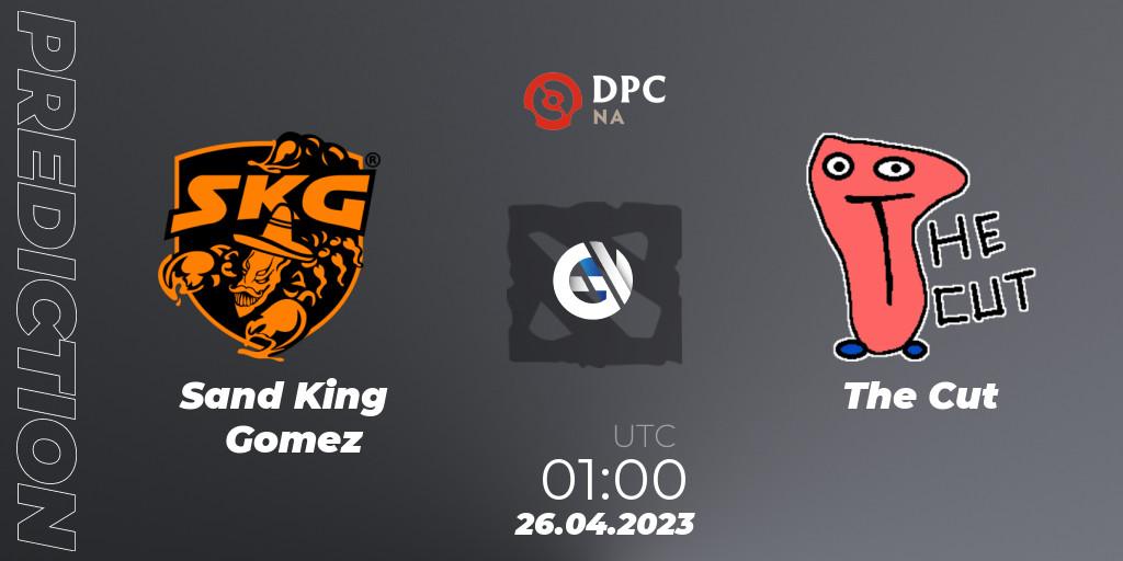 Sand King Gomez vs The Cut: Match Prediction. 26.04.2023 at 01:10, Dota 2, DPC 2023 Tour 2: NA Division II (Lower)