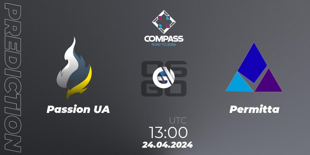 Passion UA vs Permitta: Match Prediction. 24.04.24, CS2 (CS:GO), YaLLa Compass Spring 2024