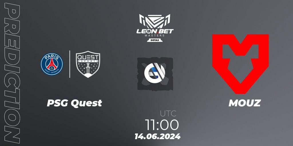 PSG Quest vs MOUZ: Match Prediction. 14.06.2024 at 11:00, Dota 2, Leon Masters #1