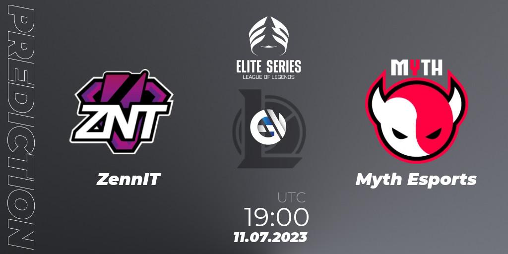 ZennIT vs Myth Esports: Match Prediction. 11.07.2023 at 19:00, LoL, Elite Series Summer 2023