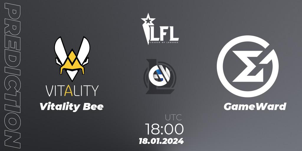Vitality Bee vs GameWard: Match Prediction. 18.01.24, LoL, LFL Spring 2024
