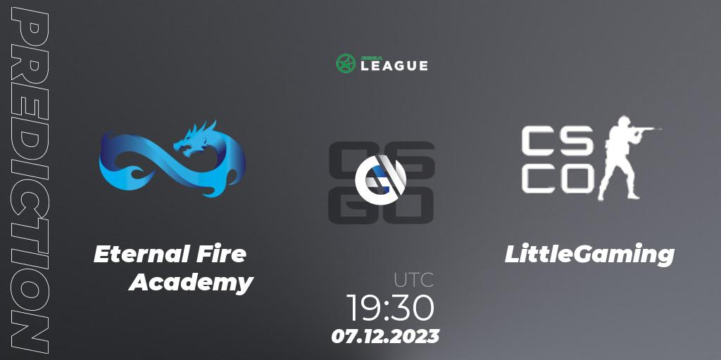 Eternal Fire Academy vs LittleGaming: Match Prediction. 07.12.2023 at 19:30, Counter-Strike (CS2), ESEA Season 47: Main Division - Europe