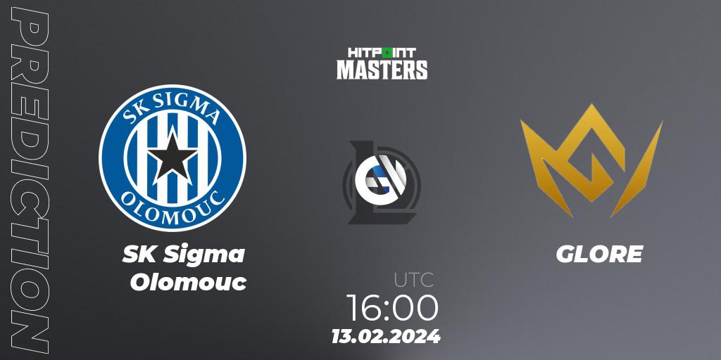 SK Sigma Olomouc vs GLORE: Match Prediction. 13.02.2024 at 16:00, LoL, Hitpoint Masters Spring 2024