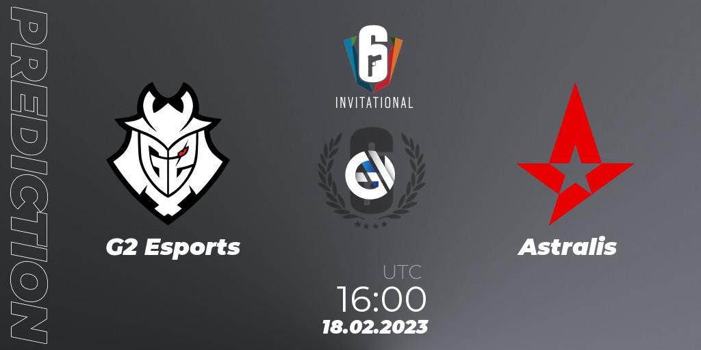 G2 Esports vs Astralis: Match Prediction. 18.02.2023 at 16:00, Rainbow Six, Six Invitational 2023