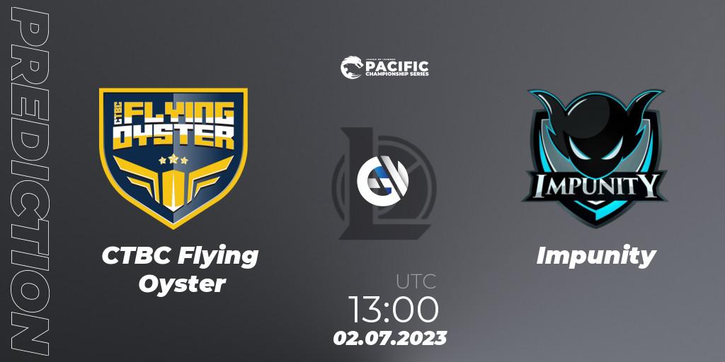 CTBC Flying Oyster vs Impunity: Match Prediction. 02.07.2023 at 13:00, LoL, PACIFIC Championship series Group Stage