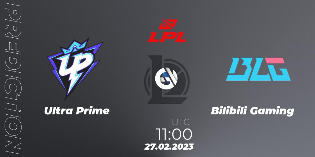 Ultra Prime vs Bilibili Gaming: Match Prediction. 27.02.2023 at 12:15, LoL, LPL Spring 2023 - Group Stage