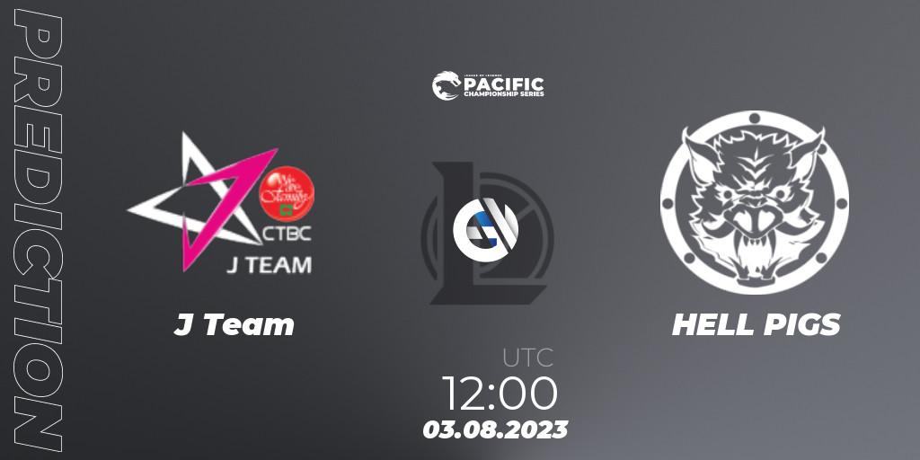 J Team vs HELL PIGS: Match Prediction. 04.08.23, LoL, PACIFIC Championship series Group Stage