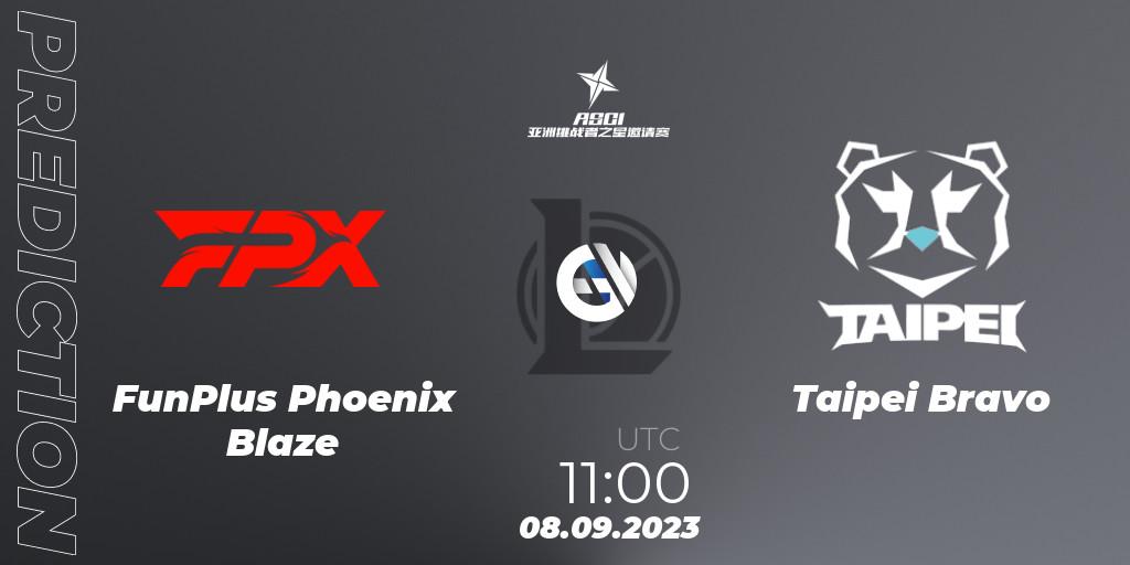 FunPlus Phoenix Blaze vs Taipei Bravo: Match Prediction. 08.09.2023 at 11:00, LoL, Asia Star Challengers Invitational 2023