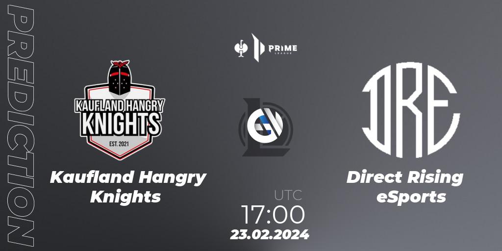 Kaufland Hangry Knights vs Direct Rising eSports: Match Prediction. 23.02.2024 at 17:00, LoL, Prime League 2nd Division