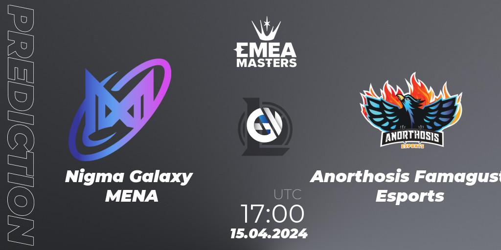 Nigma Galaxy MENA vs Anorthosis Famagusta Esports: Match Prediction. 15.04.24, LoL, EMEA Masters Spring 2024 - Play-In