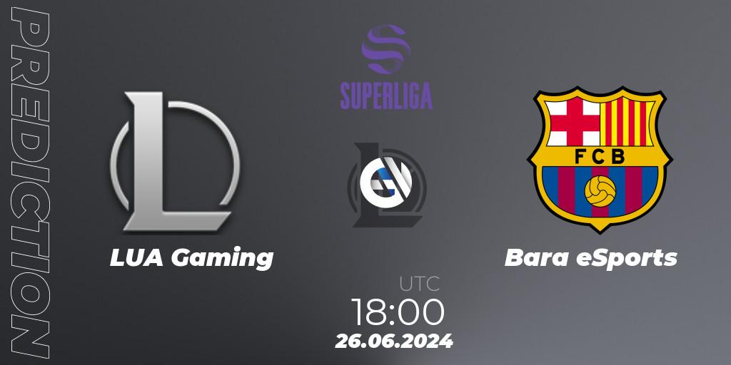 LUA Gaming vs Barça eSports: Match Prediction. 26.06.2024 at 18:00, LoL, LVP Superliga Summer 2024