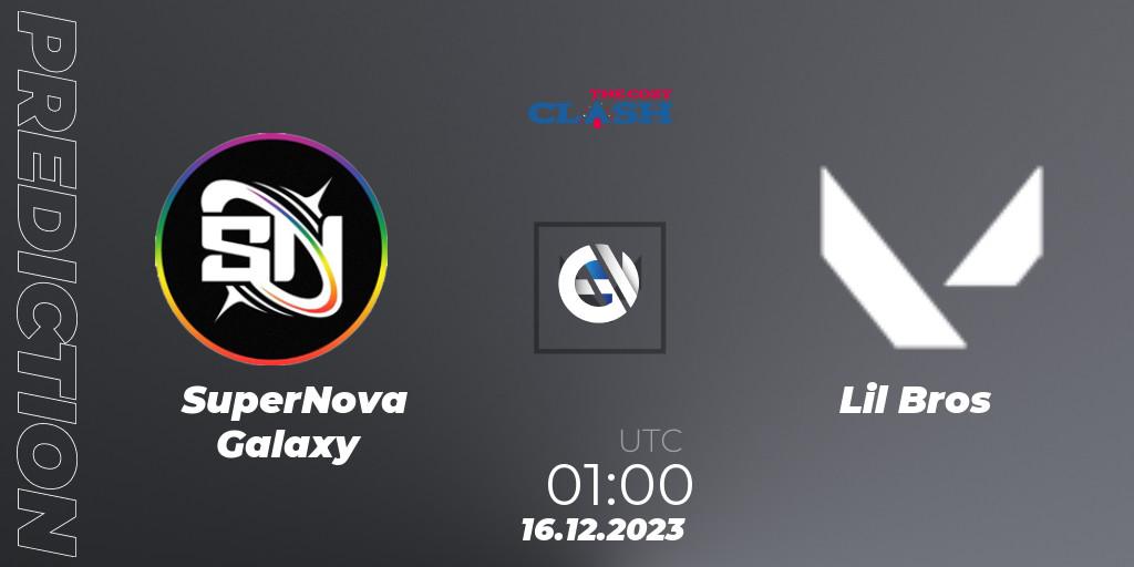 SuperNova Galaxy vs Lil Bros: Match Prediction. 16.12.2023 at 01:00, VALORANT, The Cozy Clash