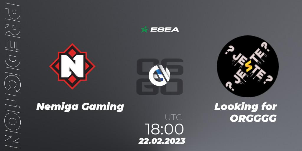 Nemiga Gaming vs JESTE: Match Prediction. 22.02.2023 at 18:00, Counter-Strike (CS2), ESEA Season 44: Advanced Division - Europe