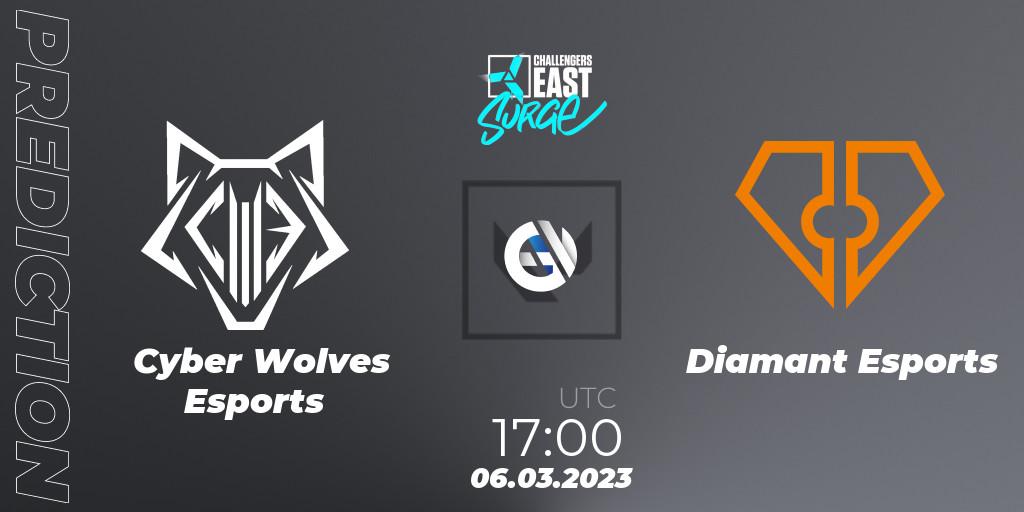 Cyber Wolves Esports vs Diamant Esports: Match Prediction. 06.03.23, VALORANT, VALORANT Challengers 2023 East: Surge Split 1