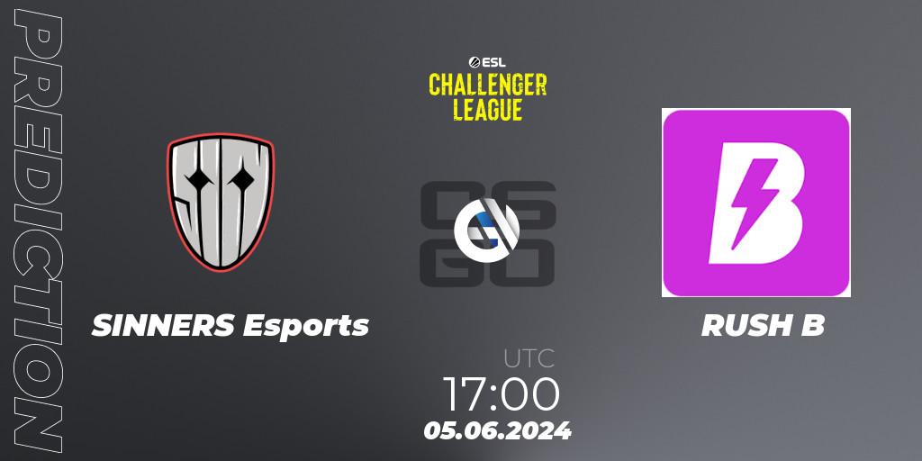 SINNERS Esports vs RUSH B: Match Prediction. 05.06.2024 at 17:00, Counter-Strike (CS2), ESL Challenger League Season 47: Europe