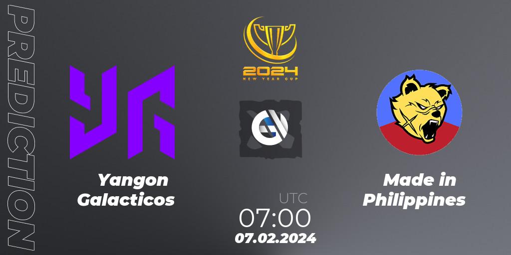 Yangon Galacticos vs Made in Philippines: Match Prediction. 07.02.2024 at 07:06, Dota 2, New Year Cup 2024