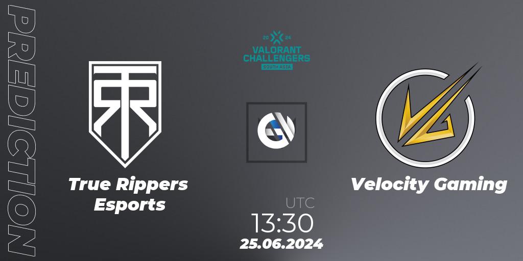True Rippers Esports vs Velocity Gaming: Match Prediction. 25.06.2024 at 13:30, VALORANT, VALORANT Challengers 2024: South Asia - Split 2