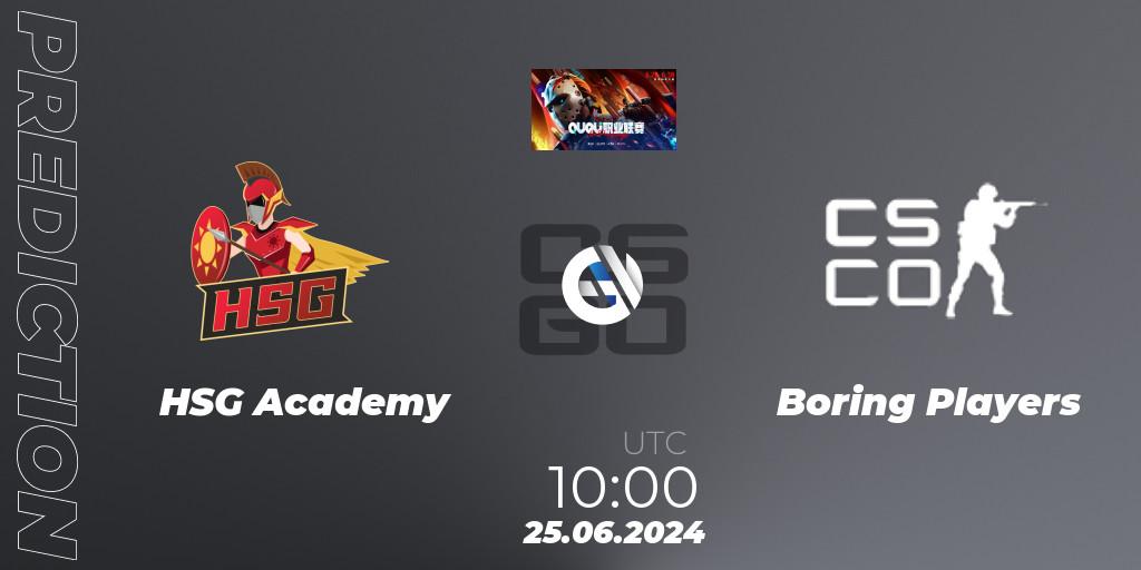 HSG Academy vs Boring Players: Match Prediction. 25.06.2024 at 10:00, Counter-Strike (CS2), QU Pro League