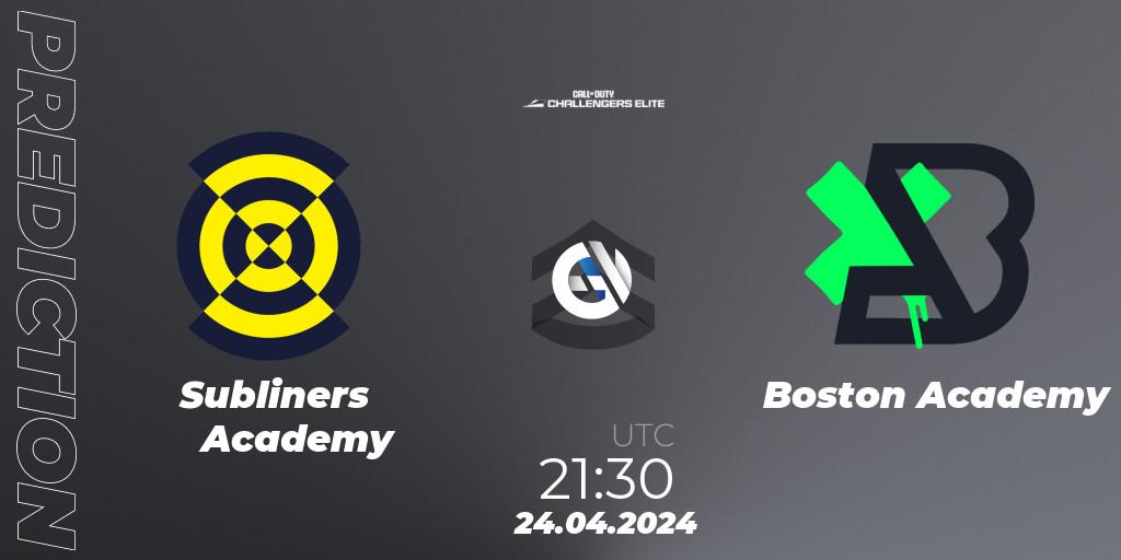 Subliners Academy vs Boston Academy: Match Prediction. 24.04.2024 at 22:00, Call of Duty, Call of Duty Challengers 2024 - Elite 2: NA
