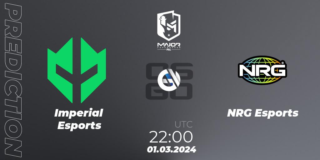 Imperial Esports vs NRG Esports: Match Prediction. 01.03.2024 at 21:45, Counter-Strike (CS2), PGL CS2 Major Copenhagen 2024 Americas RMR