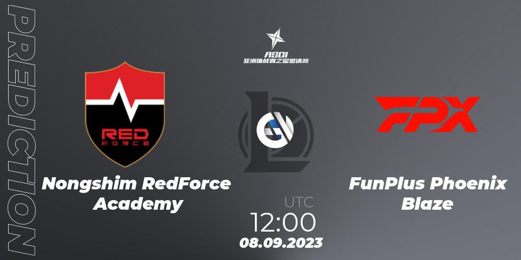 Nongshim RedForce Academy vs FunPlus Phoenix Blaze: Match Prediction. 08.09.23, LoL, Asia Star Challengers Invitational 2023
