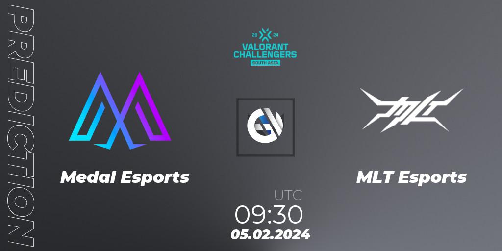 Medal Esports vs MLT Esports: Match Prediction. 05.02.2024 at 09:30, VALORANT, VALORANT Challengers 2024: South Asia Split 1 - Cup 1