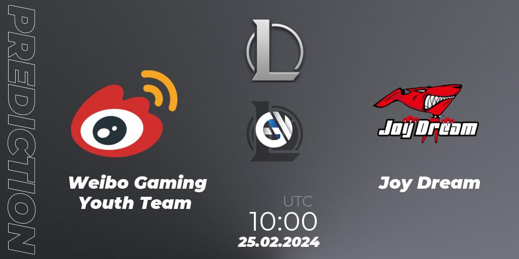 Weibo Gaming Youth Team vs Joy Dream: Match Prediction. 25.02.24, LoL, LDL 2024 - Stage 1