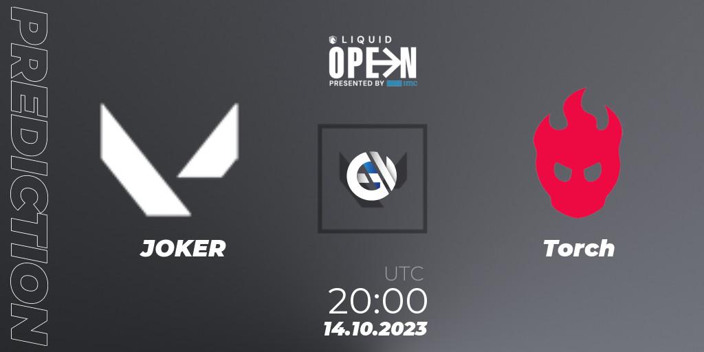 JOKER vs Torch: Match Prediction. 14.10.2023 at 20:00, VALORANT, Liquid Open 2023 - North America