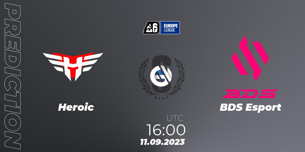 Heroic vs BDS Esport: Match Prediction. 11.09.23, Rainbow Six, Europe League 2023 - Stage 2