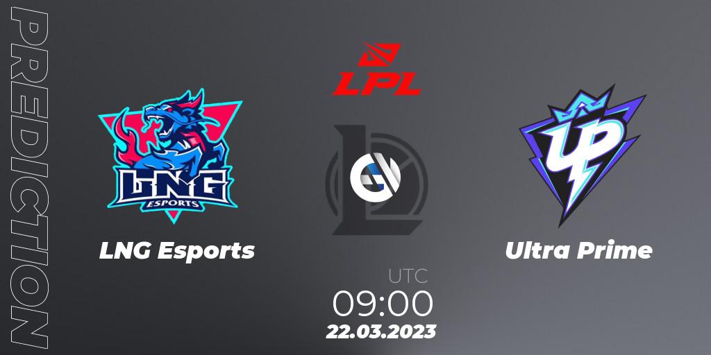 LNG Esports vs Ultra Prime: Match Prediction. 22.03.23, LoL, LPL Spring 2023 - Group Stage