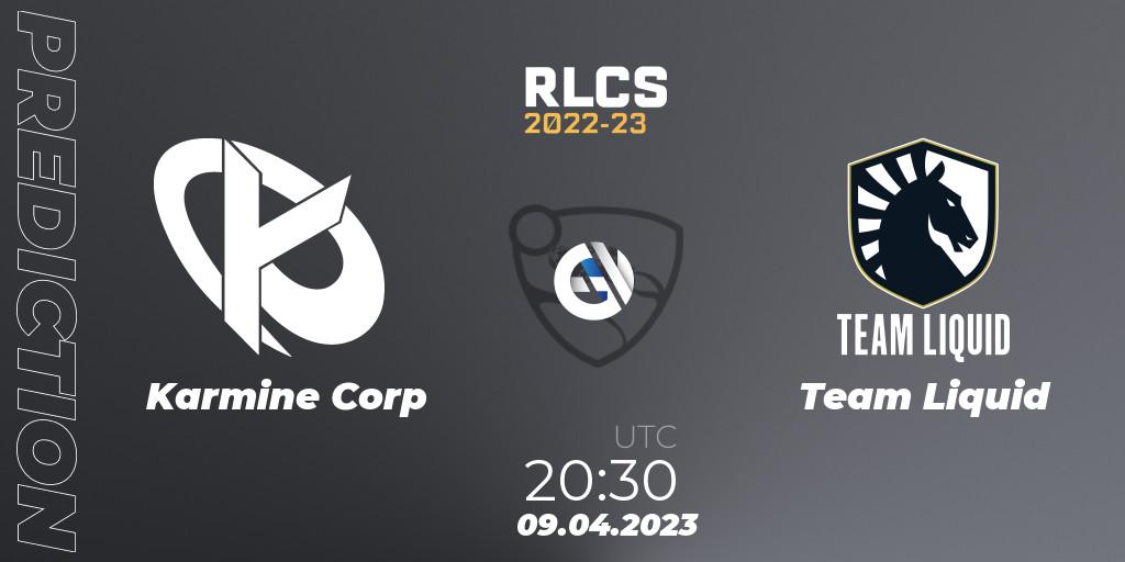 Karmine Corp vs Team Liquid: Match Prediction. 09.04.23, Rocket League, RLCS 2022-23 - Winter Split Major