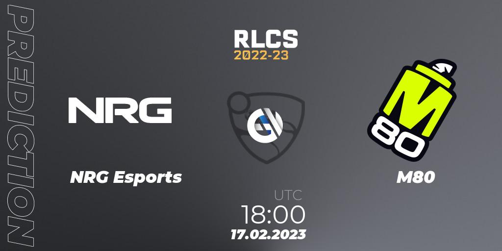 NRG Esports vs M80: Match Prediction. 17.02.2023 at 18:00, Rocket League, RLCS 2022-23 - Winter: North America Regional 2 - Winter Cup