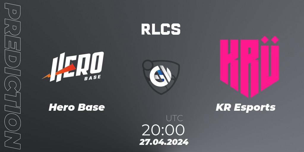 Hero Base vs KRÜ Esports: Match Prediction. 27.04.24, Rocket League, RLCS 2024 - Major 2: SAM Open Qualifier 4