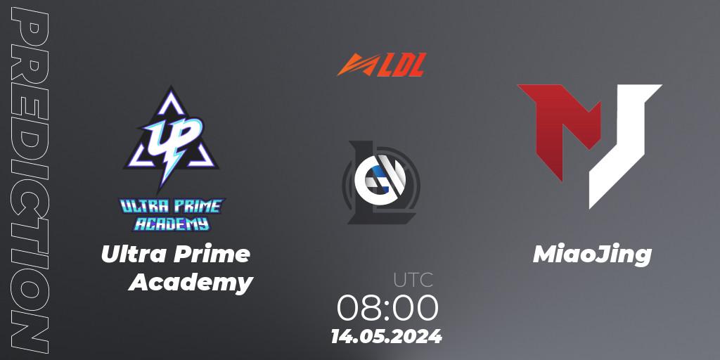 Ultra Prime Academy vs MiaoJing: Match Prediction. 14.05.2024 at 08:00, LoL, LDL 2024 - Stage 2