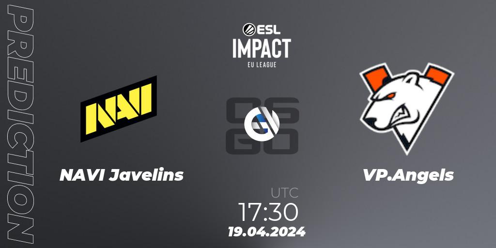 NAVI Javelins vs VP.Angels: Match Prediction. 19.04.24, CS2 (CS:GO), ESL Impact League Season 5: Europe