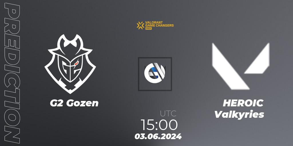 G2 Gozen vs HEROIC Valkyries: Match Prediction. 03.06.2024 at 15:00, VALORANT, VCT 2024: Game Changers EMEA Stage 2