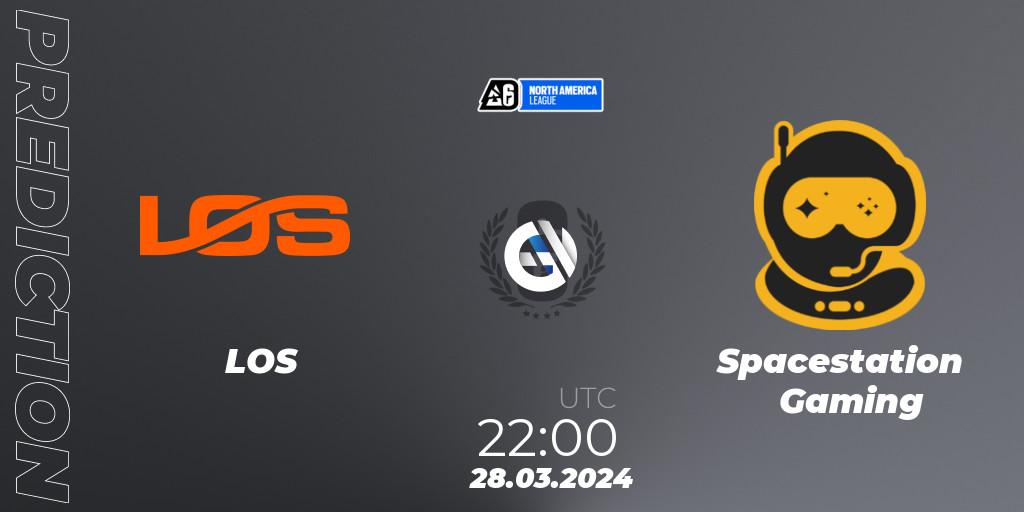 LOS vs Spacestation Gaming: Match Prediction. 28.03.24, Rainbow Six, North America League 2024 - Stage 1