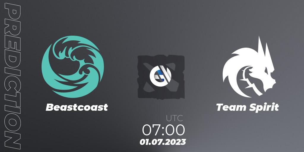 Beastcoast vs Team Spirit: Match Prediction. 01.07.2023 at 06:28, Dota 2, Bali Major 2023 - Group Stage