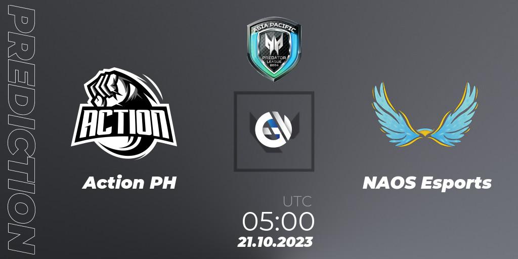 Action PH vs NAOS Esports: Match Prediction. 21.10.23, VALORANT, Predator League Philippines 2024