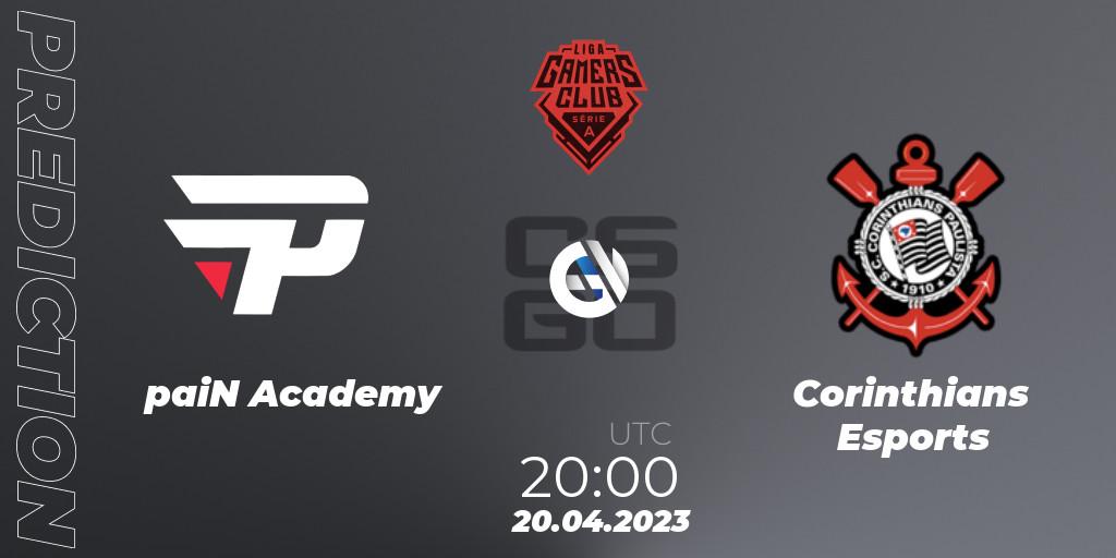 paiN Academy vs Corinthians Esports: Match Prediction. 20.04.2023 at 21:00, Counter-Strike (CS2), Gamers Club Liga Série A: April 2023