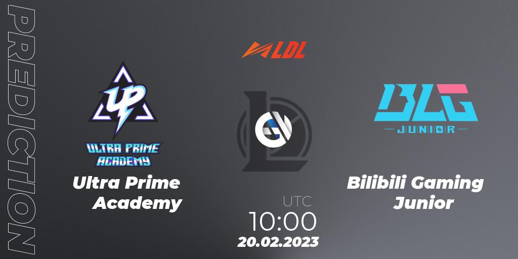 Ultra Prime Academy vs Bilibili Gaming Junior: Match Prediction. 20.02.2023 at 12:00, LoL, LDL 2023 - Regular Season