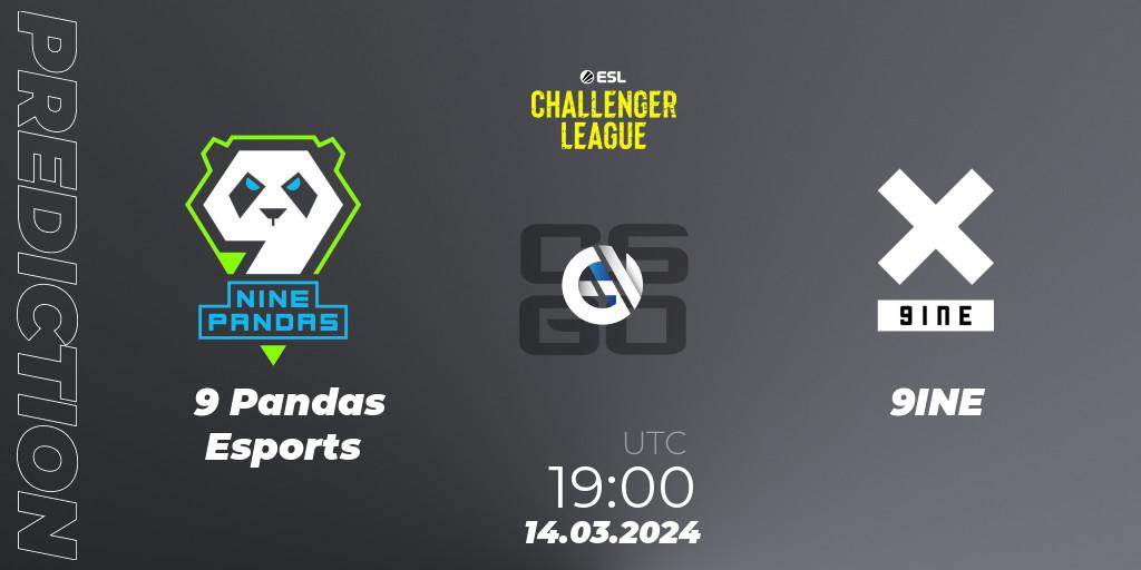 9 Pandas Esports vs 9INE: Match Prediction. 03.04.24, CS2 (CS:GO), ESL Challenger League Season 47: Europe