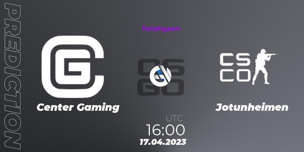 Center Gaming vs Jotunheimen: Match Prediction. 17.04.2023 at 16:00, Counter-Strike (CS2), Telialigaen Spring 2023: Group stage