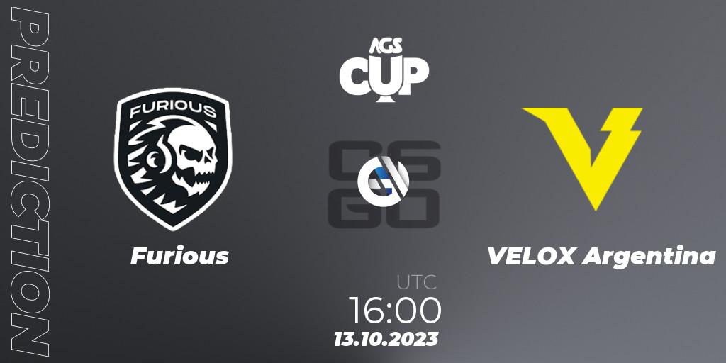 Furious vs VELOX Argentina: Match Prediction. 13.10.23, CS2 (CS:GO), AGS CUP 2023