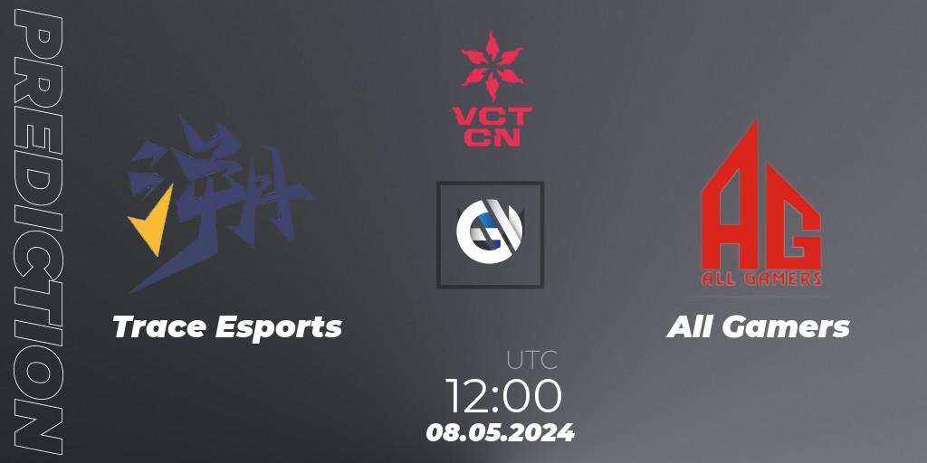 Trace Esports vs All Gamers: Match Prediction. 08.05.2024 at 09:00, VALORANT, VCT 2024: China Stage 1