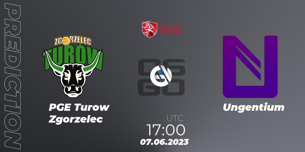 PGE Turow Zgorzelec vs Ungentium: Match Prediction. 08.06.23, CS2 (CS:GO), Polish Esports League 2023 Split 2